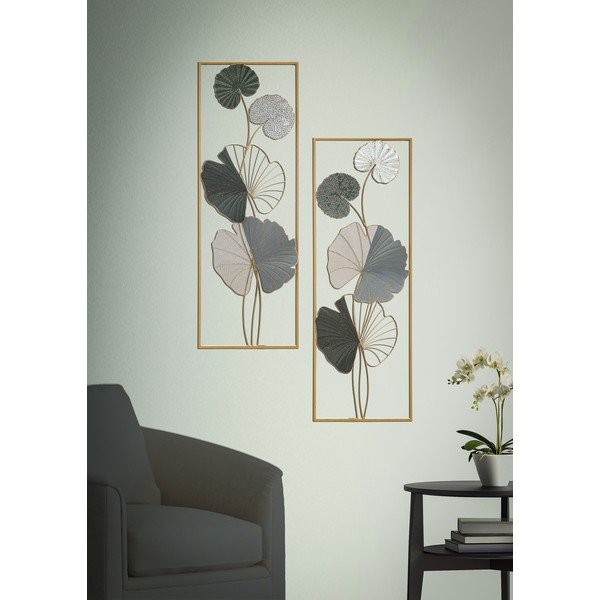 Kovová závesná dekorácia Mauro Ferretti Lotus B, 31 x 89,5 cm-image-1