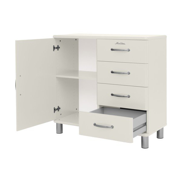 Biela nízka komoda 98x92 cm Malibu - Tenzo-image-3