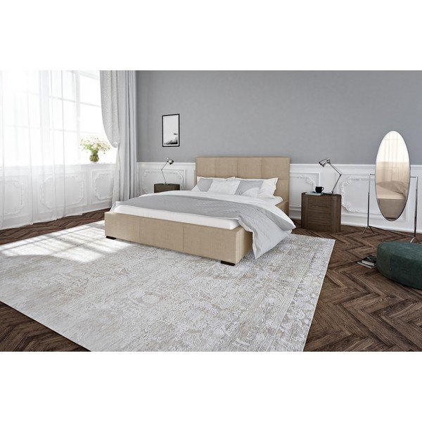 Béžová dvojlôžková posteľ s roštom a úložným priestorom Guy Laroche Home Fascination, 140 x 200 cm-image-4
