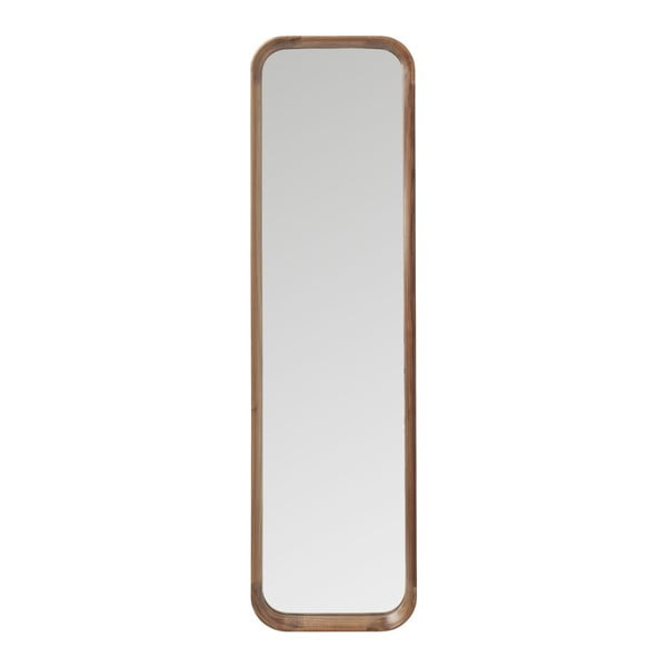 Zrkadlo s hnedým dreveným rámom Kare Design Denver, 123 × 33 cm