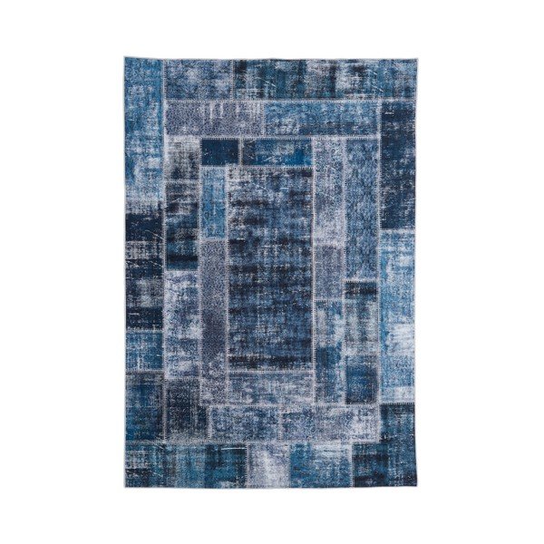 Koberec odolný voči škvrnám Floorita Montage Blue, 120 × 180 cm-image-1
