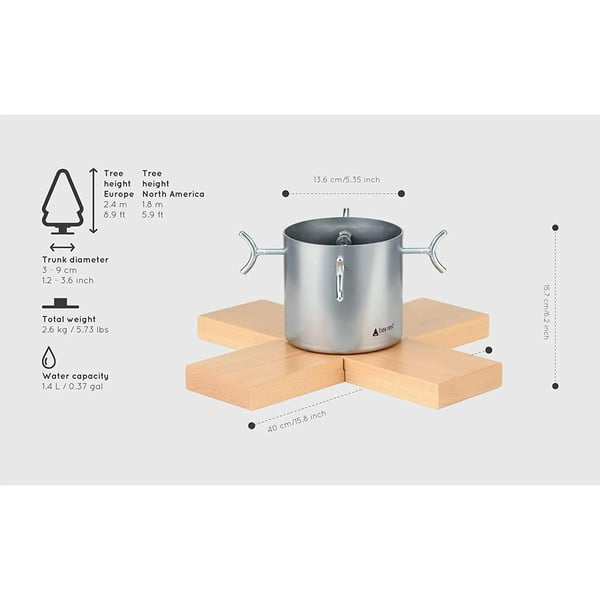 Stojan na vianočný stromček v striebornej farbe Tree Nest Hip-image-1