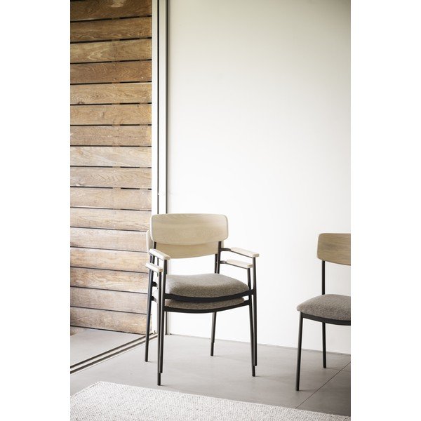 Jedálenská stolička v béžovo-prírodnej farbe v súprave 2 ks Maymont – Rowico-image-1