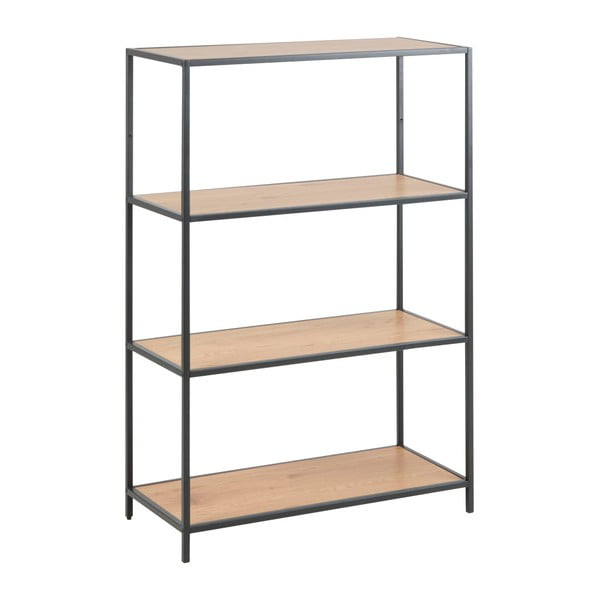 Knižnica v dekore duba v čierno-prírodnej farbe 77x114 cm Seaford – Actona-image-2