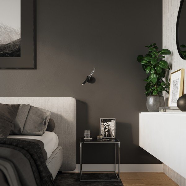 Čierne nástenné svietidlo Aludra – Sollux-image-2