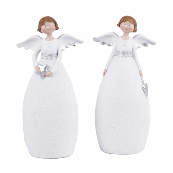 Sada 2 anjelikov v dlhých šatách Ego dekor, výška 24 cm