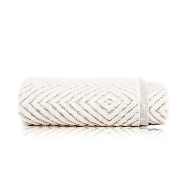 Svetlobéžový bavlnený uterák Maison Carezza Avola, 50 × 70 cm