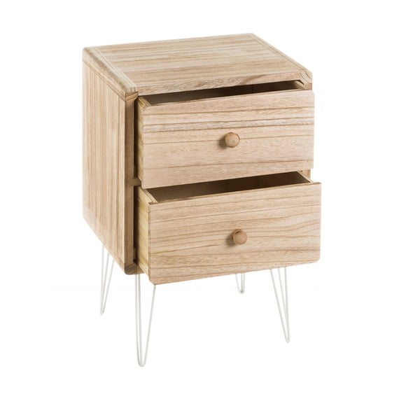 Nočný stolík z exotického dreva v prírodnej farbe Natural Way - Casa Selección-image-1
