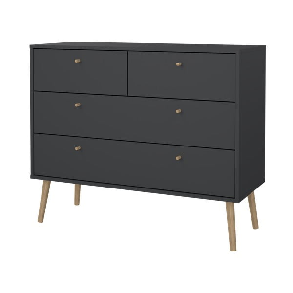 Antracitová nízka komoda 99x82 cm Bodo – Tvilum-image-4