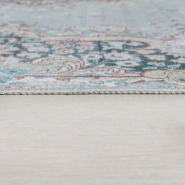 Tyrkysový prateľný koberec 80x150 cm FOLD Colby - Flair Rugs-image-3