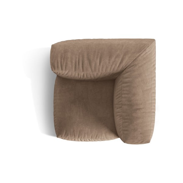 Svetlohnedý zamatový modul pohovky (variabilný) Martina – Micadoni -image-3