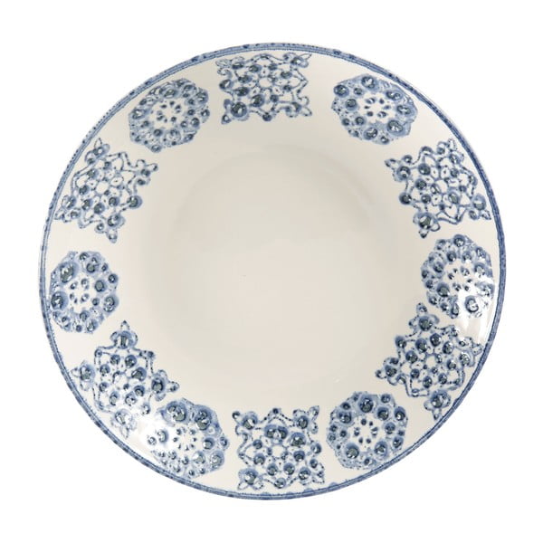 Modro-biely kameninový polievkový tanier Côté Table Faro, ⌀ 24 cm
