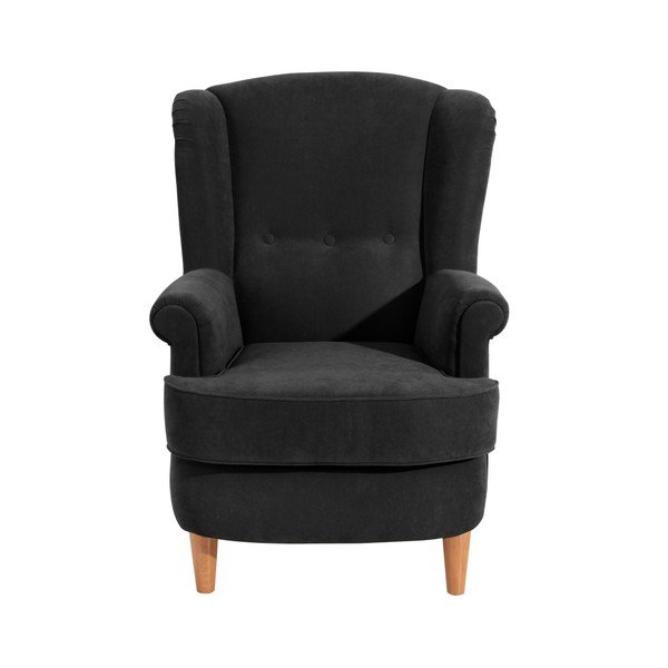 Čierne kreslo Max Winzer Kendra Velor-image-1