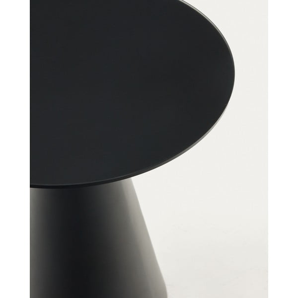 Okrúhly odkladací stolík so sklenenou doskou ø 50 cm Wilshire – Kave Home-image-3