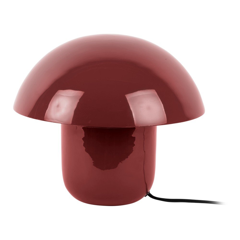E-shop Vínovočervená kovová stolová lampa (výška 25 cm) Fat Mushroom – Leitmotiv