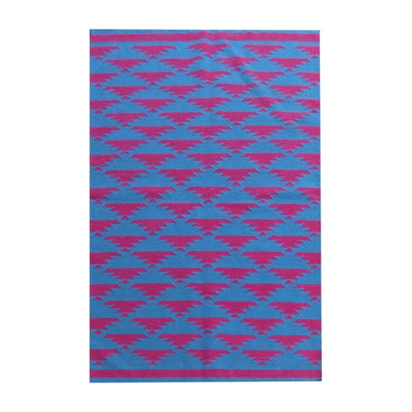 Vlnený koberec Kilim No. 40 Blue/Red, 120x180 cm
