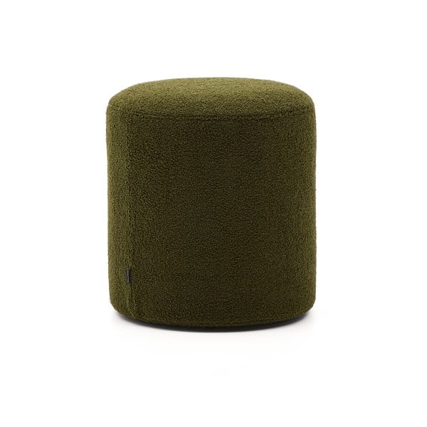 Zelený taburet z textílie buklé Kaeli – Kave Home
