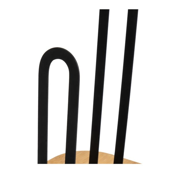 Čierny/v prírodnej farbe kovový stojan na papierové utierky – Casa Selección-image-2