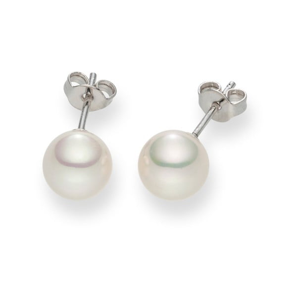 Biele perlové náušnice Pearls of London Mystic