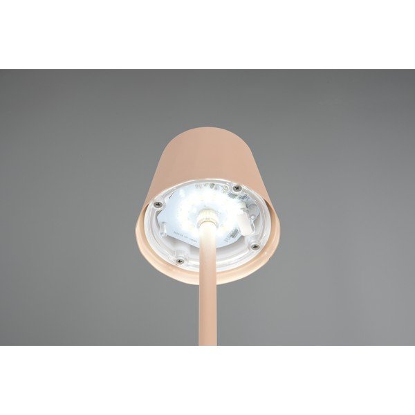 Krémovobiela LED stolová lampa s kovovým tienidlom (výška  21 cm) Diaz – Reality-image-2