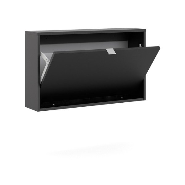 Čierna výklopná závesná skrinka na topánky Shoes - Tvilum-image-4