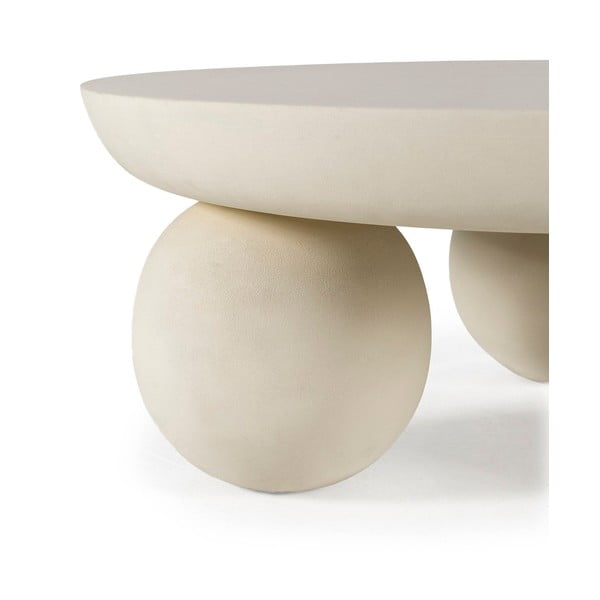 Béžový okrúhly konferenčný stolík z mangového dreva ø 90 cm Ailen – MOME-image-4