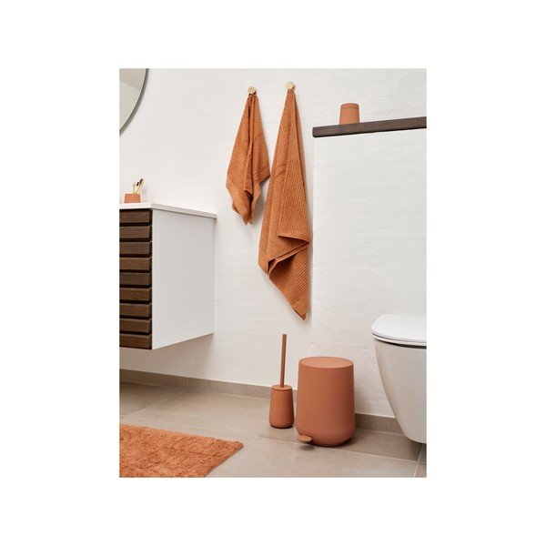 Oranžový nášľapný plastový odpadkový kôš 3 l Nova One – Zone-image-4