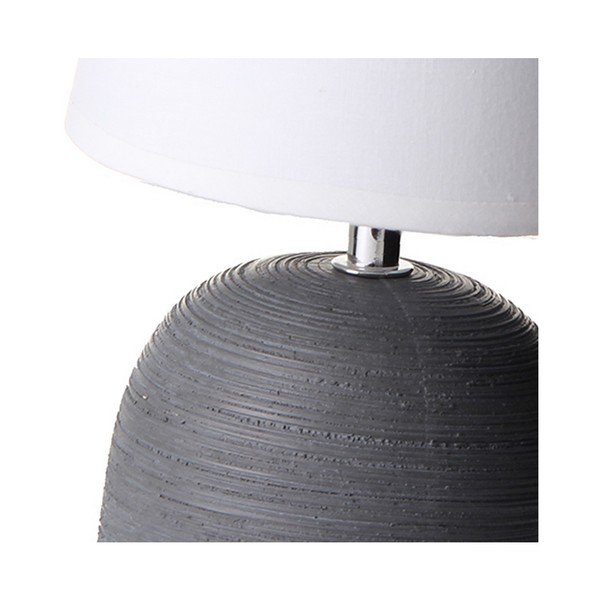 Sivá keramická stolová lampa s textilným tienidlom (výška  27,5 cm) – Casa Selección-image-2