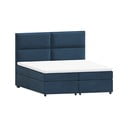 Tmavomodrá boxspring posteľ s úložným priestorom 200x200 cm Rico – Ropez