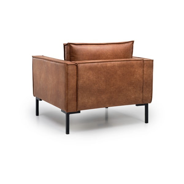 Hnedé kreslo z imitácie kože Rate - Scandic-image-3