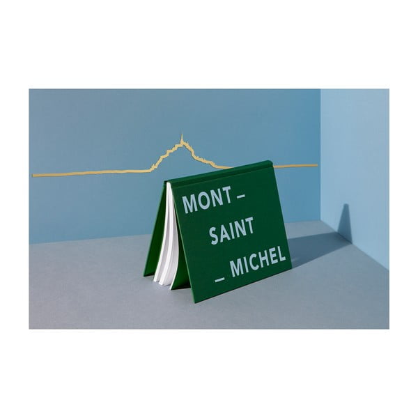 Pozlátená nástenná dekorácia so siluetou mesta The Line Mont-Saint-Michel