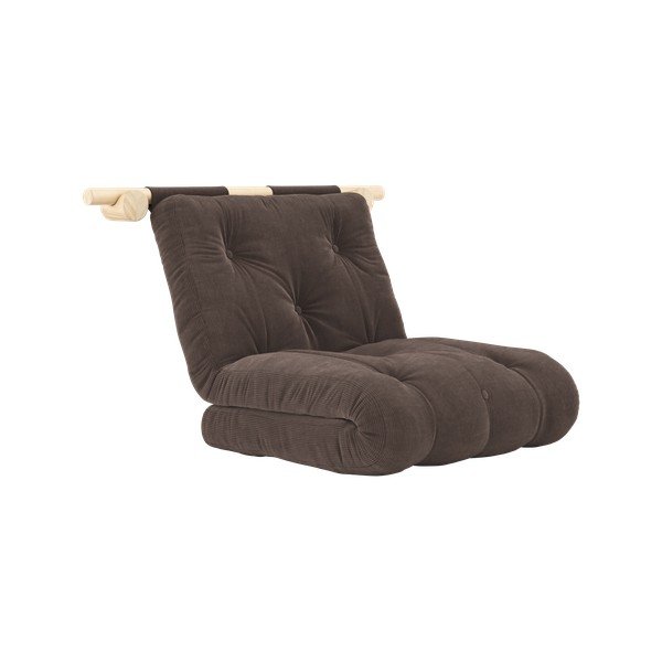 Tmavohnedé menčestrové kreslo Hooked – Karup Design