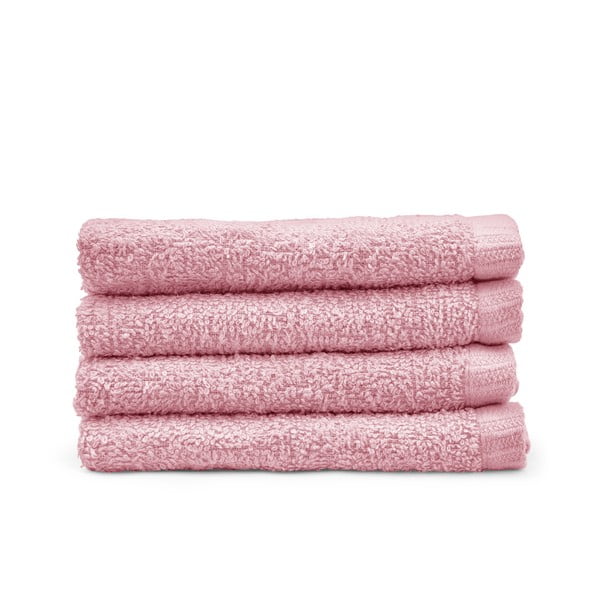 Ružové rýchloschnúce bavlnené uteráky v súprave 4 ks 30x30 cm Quick Dry – Catherine Lansfield