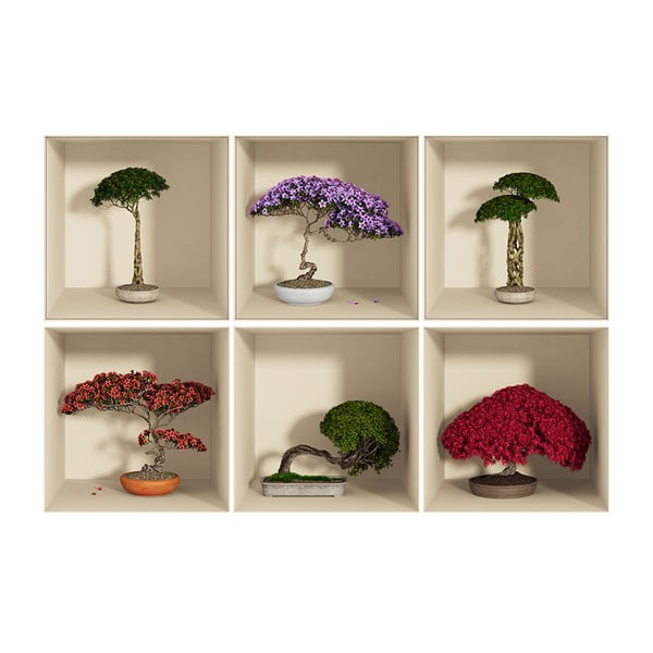 Sada 6 samolepiek s 3D efektom Ambiance Home-image-2