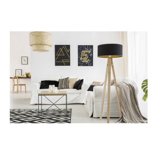 Čierna stojacia lampa Ragaba-image-2