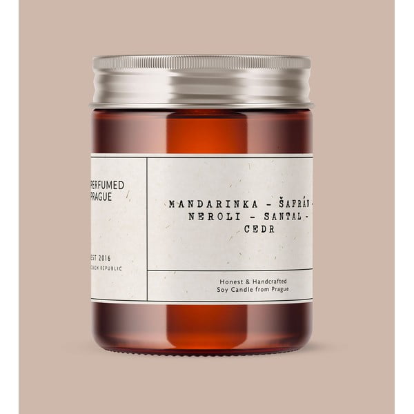 Vonná sójová sviečka doba horenia 40 h #47 Tangerine, Neroli and Saffron – Perfumed Prague-image-2