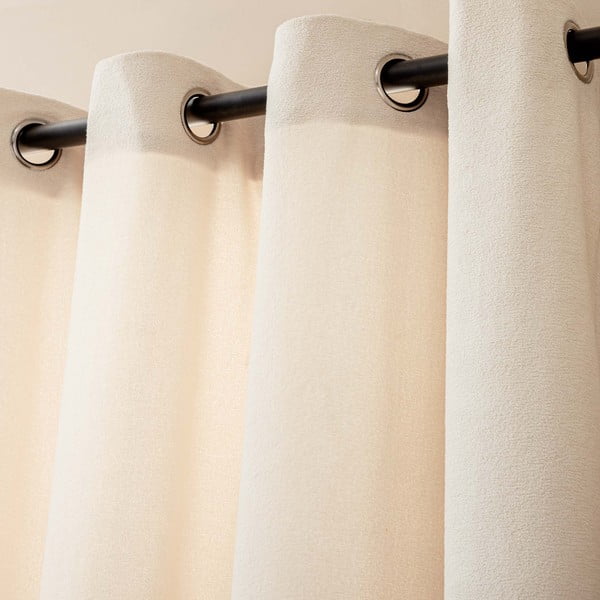 Krémový záves z materiálu buklé 140x260 cm Winona – douceur d'intérieur-image-2