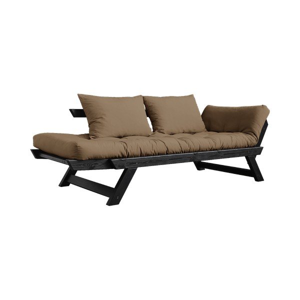 Rozkladacia pohovka s hnedým poťahom Karup Design Bebop Black/Mocca-image-4