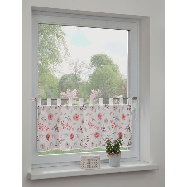 Bielo-ružová záclona 135x45 cm Rose – Sehlbach-image-1