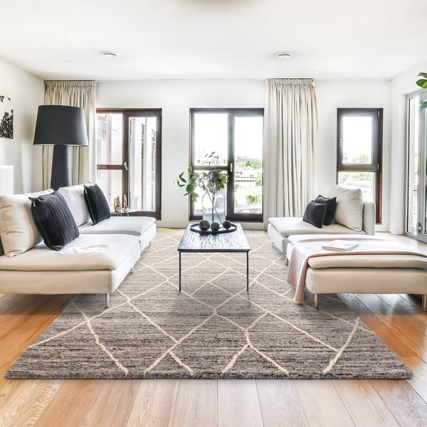 Sivý vlnený koberec 200x290 cm Noah – Asiatic Carpets-image-1