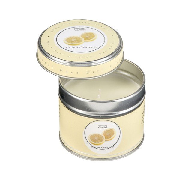 Aromatická sviečka v plechovke s vôňou grapefruitu Copenhagen Candles Florida, doba horenia 32 hodín