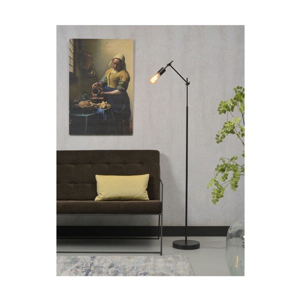 Čierna stojacia lampa s kovovým tienidlom (výška 170 cm) Sheffield – it's about RoMi-image-2