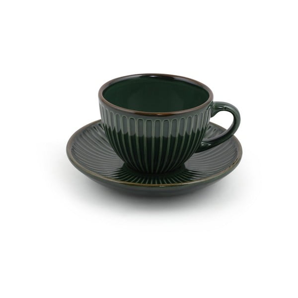 Tmavozelené keramické šálky v súprave 6 ks 0.21 l – Hermia-image-2