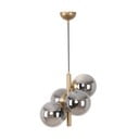 Sivé/v zlatej farbe závesné svietidlo so skleneným tienidlom ø 15 cm Forte – Squid Lighting