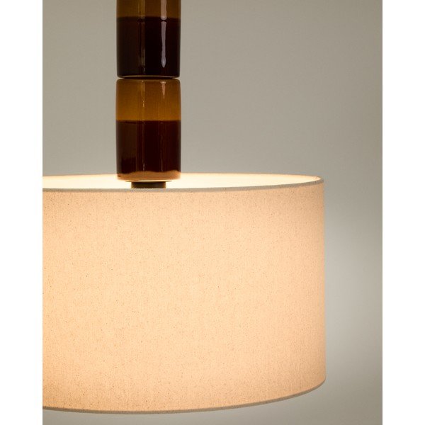 Závesné svietidlo s textilným tienidlom Mavran – Kave Home-image-1