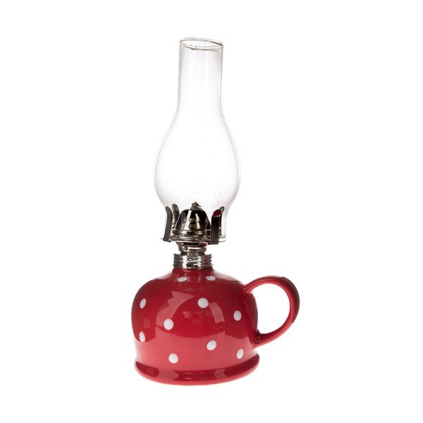 Keramická petrolejová lampa (výška  28 cm) – Dakls