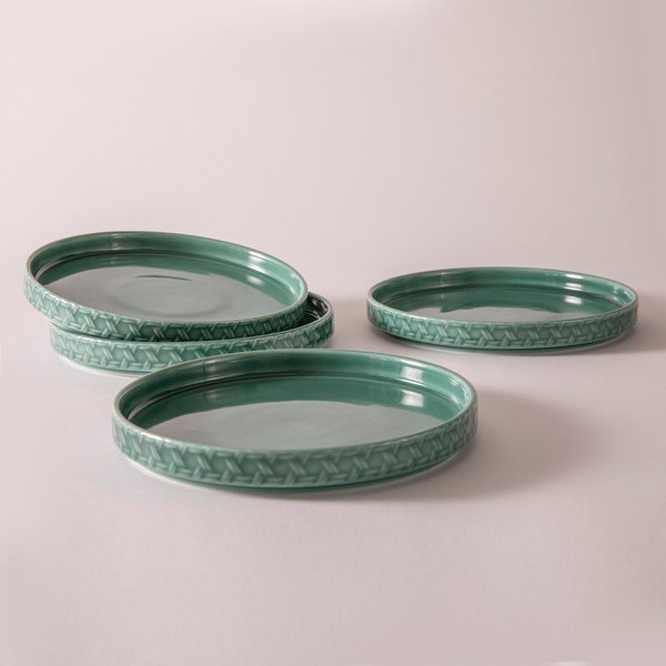 Tyrkysové dezertné porcelánové taniere v súprave 4 ks ø 20 cm Heath Jade – Ladelle-image-2