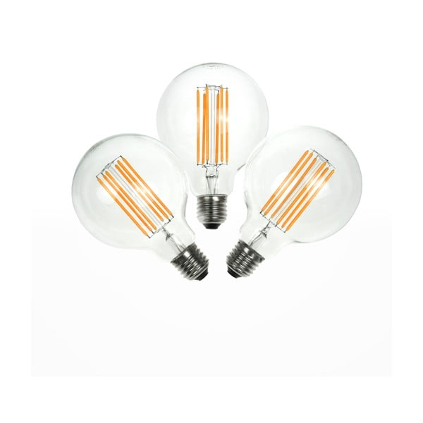 Sada 3 LED žiaroviek Bulb Attack GLOBE Linear, 6,5 W
