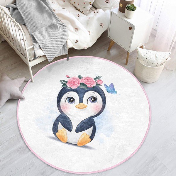 Biely detský koberec ø 100 cm Comfort – Mila Home-image-4