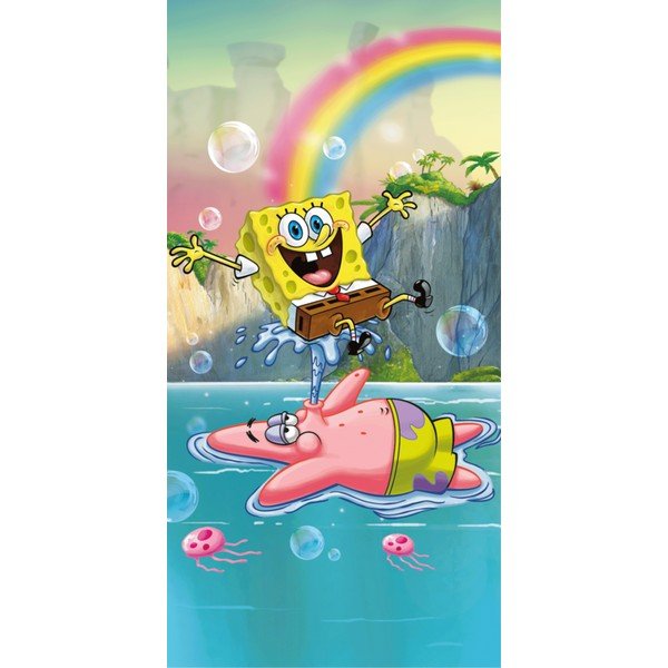 Bavlnená detská osuška 70x140 cm Sponge Bob "Tropical Duo" – Jerry Fabrics